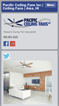 Mobile Screenshot of pacificceilingfans.com